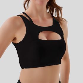 Hollow Sports Bra (Option: Black-XL)