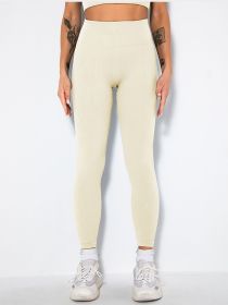 Butt Lifting Yoga Leggings Workout High Waist Tummy Control Ruched Booty Pants (Color: White, size: L)